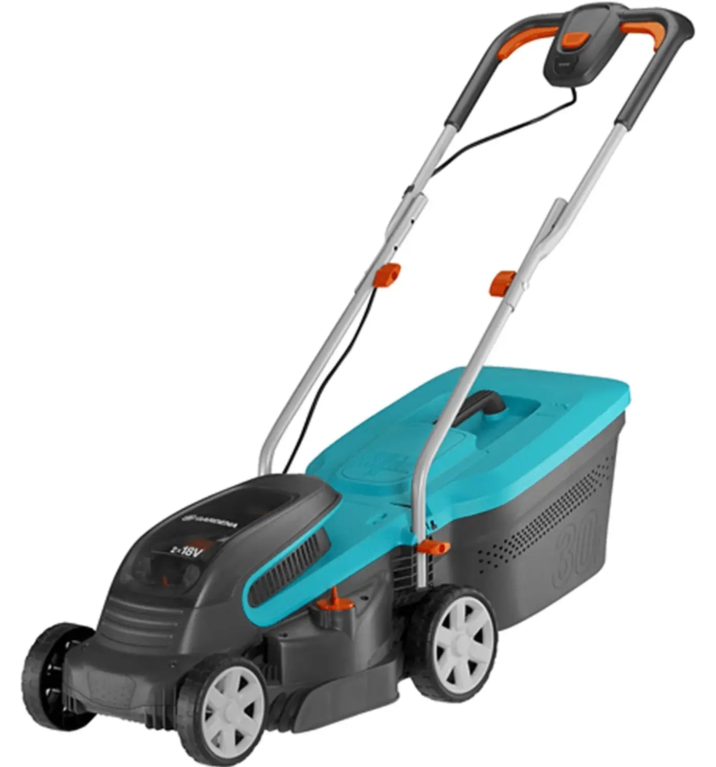 B-Ware Gardena Rasenmäher Mäher Akku Power For All Ohne Akku Ohne Ladegerät Grau