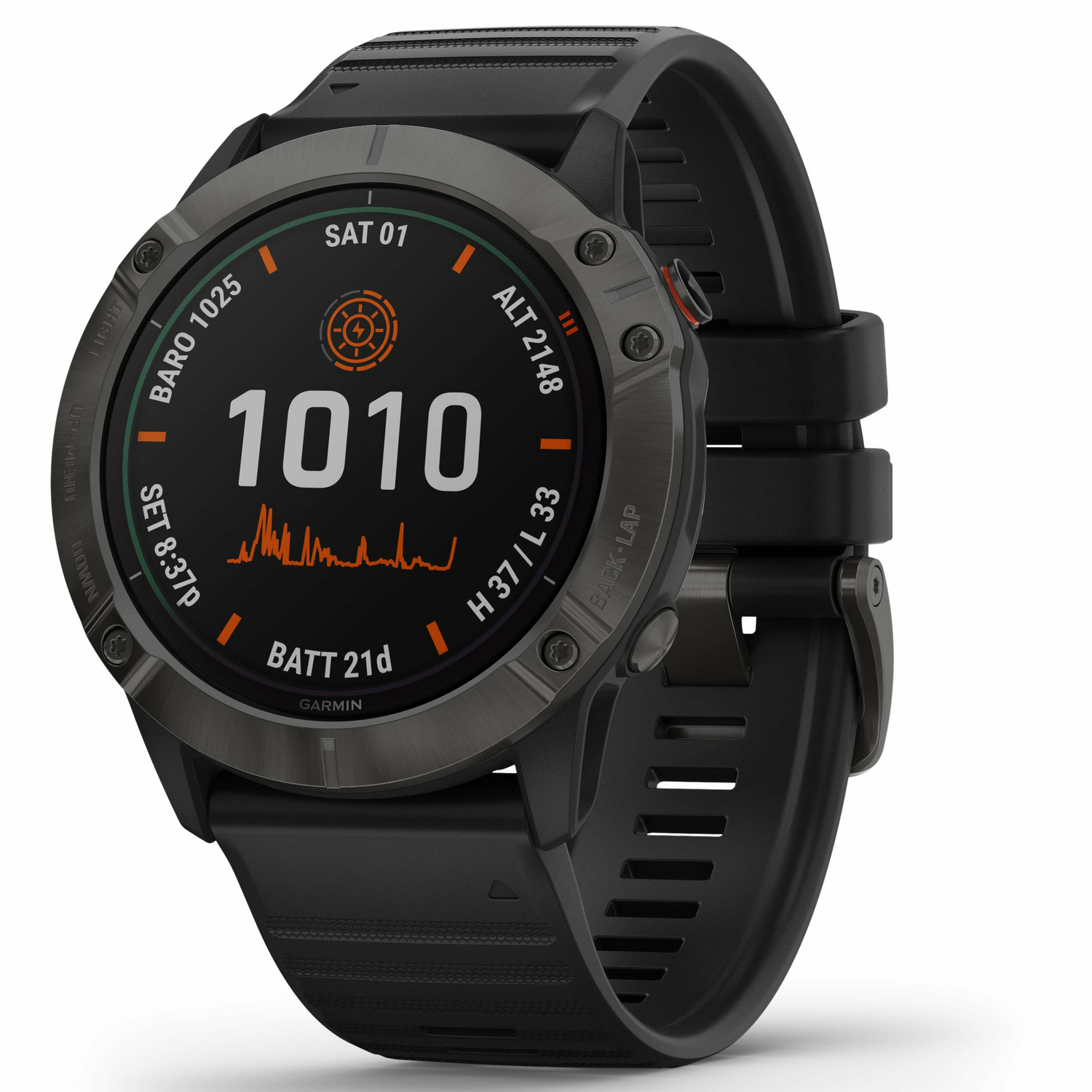 B-Ware Garmin Fenix 6 X Pro Solar Titanium Multisport Gps Uhr Smartwatch Schwarz Onesize