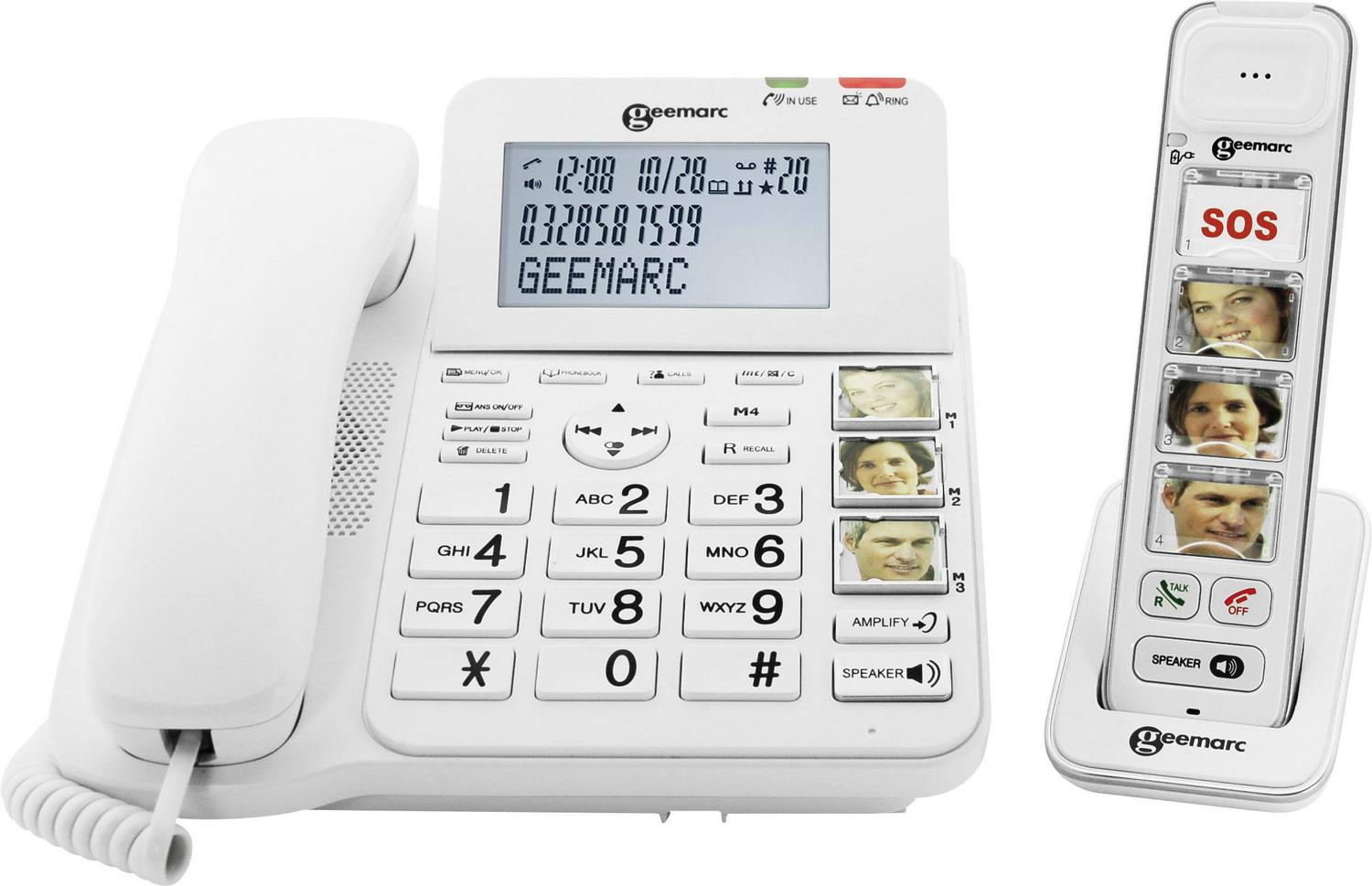 B-Ware Geemarc Schnurgebundenes Seniorentelefon Amplidect Combi Photo 295 2 Stück