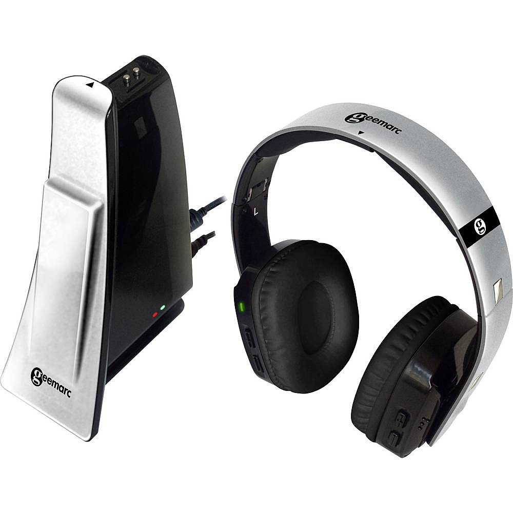 B-Ware Geemarc Cl7400 Opti Funk Tv In Ear Kopfhörer Over Ear Leichtbügel Headset Silber