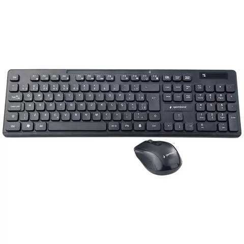 B-Ware Gembird Wireless Chocolate Maus Set Funk Tastatur Maus Kombination Schwarz