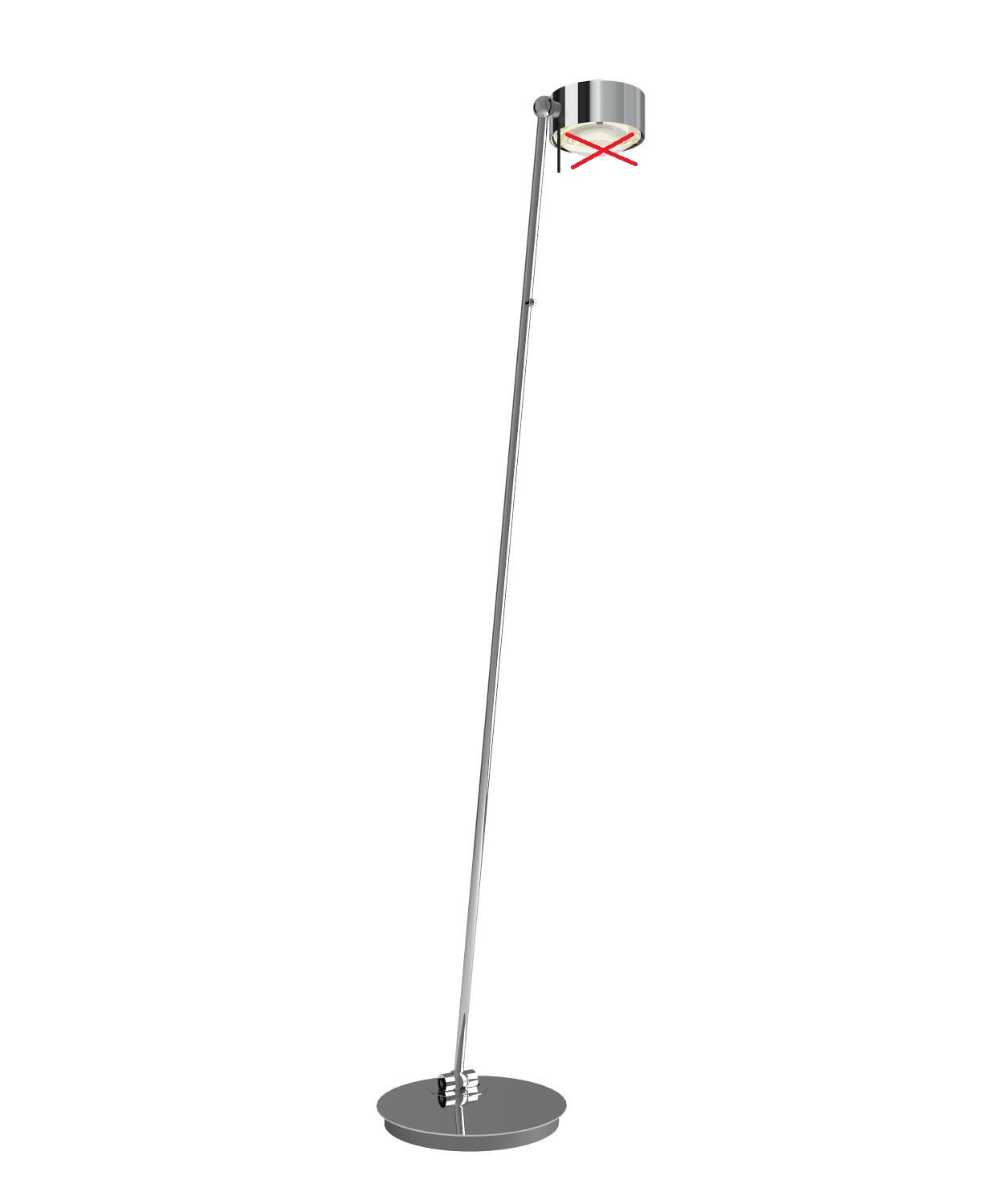 B-Ware Top Light Led Stehleuchte Lampe Puk Maxx Floor Mini Chrom Matt Siehe Text/Foto