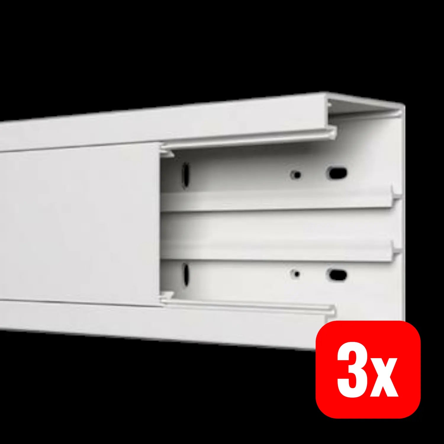 B-Ware Ggk Geräteeinbaukanal Kabelkanal Brüstungskanal 2000 X 110 Mm Reinweiß 3 Stück