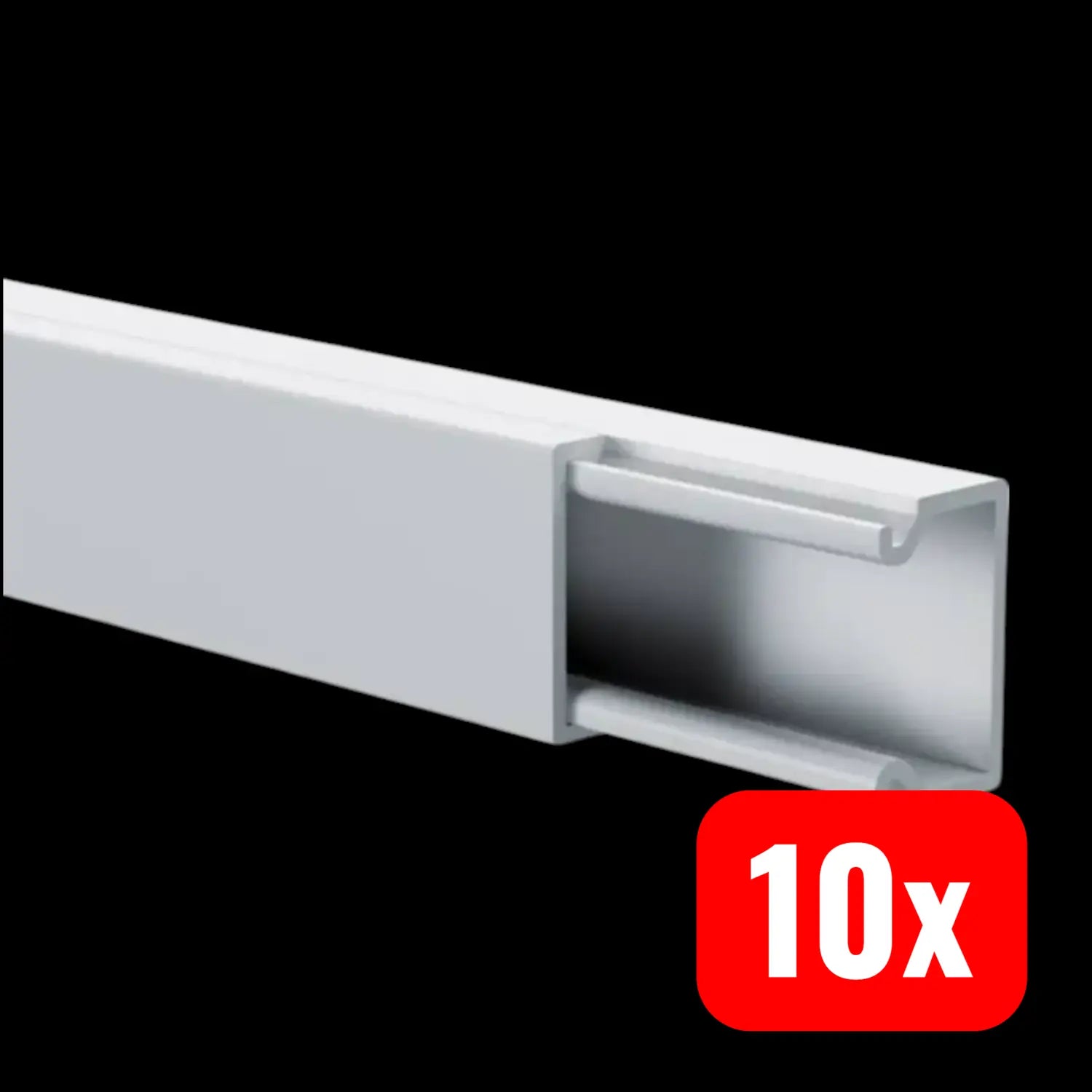 B-Ware Ggk Kabelkanal Leitungsführung Pvc Selbstklebend Reinweiß 10x15 Mm 2 M 10 Stück