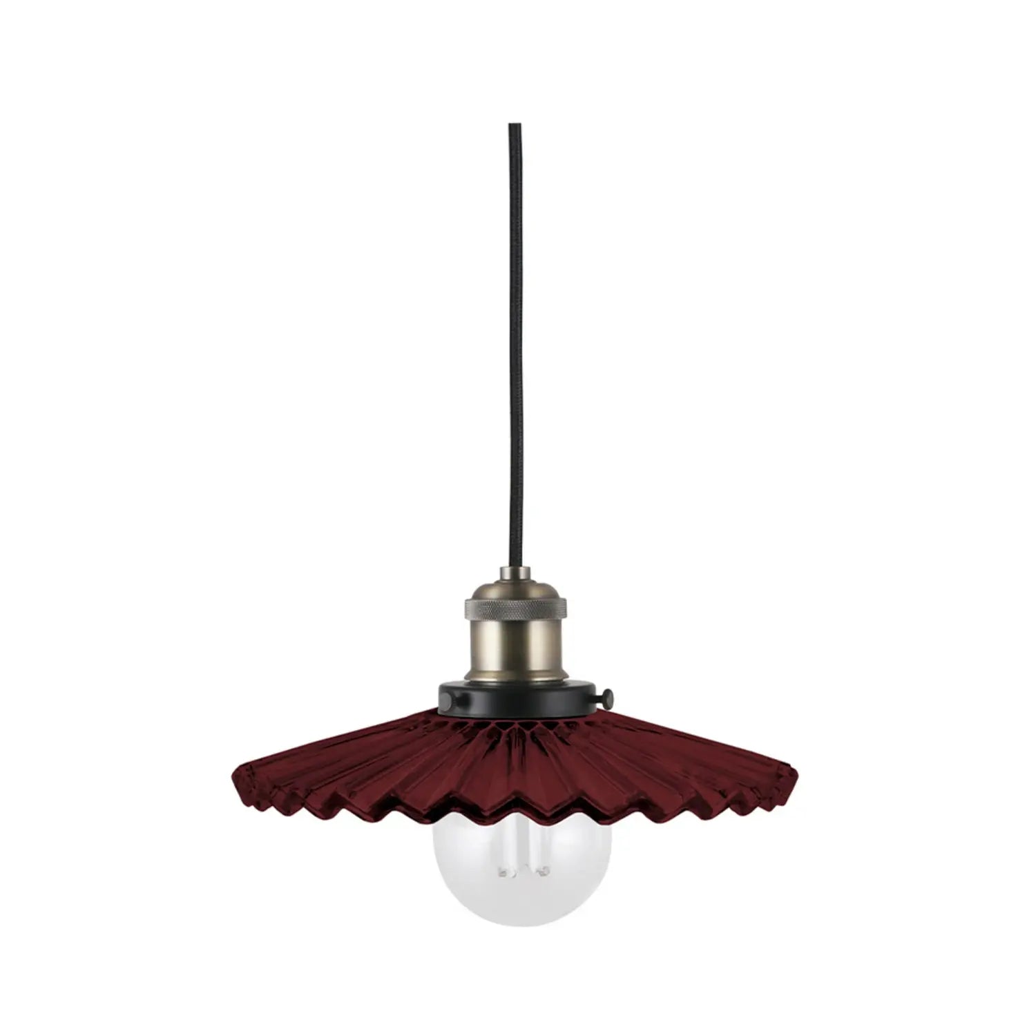 B-Ware Globen Lighting Pendelleuchte Hängelampe Cobbler Glas Metall Rot E27 Led ø 25 Cm