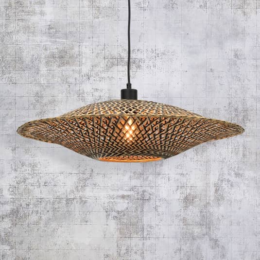 B-Ware Good & Mojo Bali Hängeleuchte Hängeleuchte Lampe Leuchte Licht Aus Bambus ø60cm