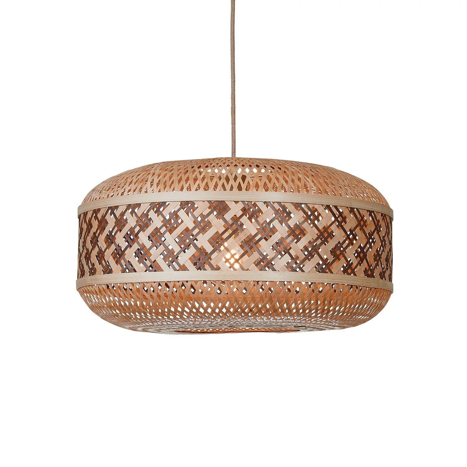 B-Ware Good Mojo Hängeleuchte Pendelleuchte Bambus Braun Langkawi E27 Led ø 50 Cm Lampe