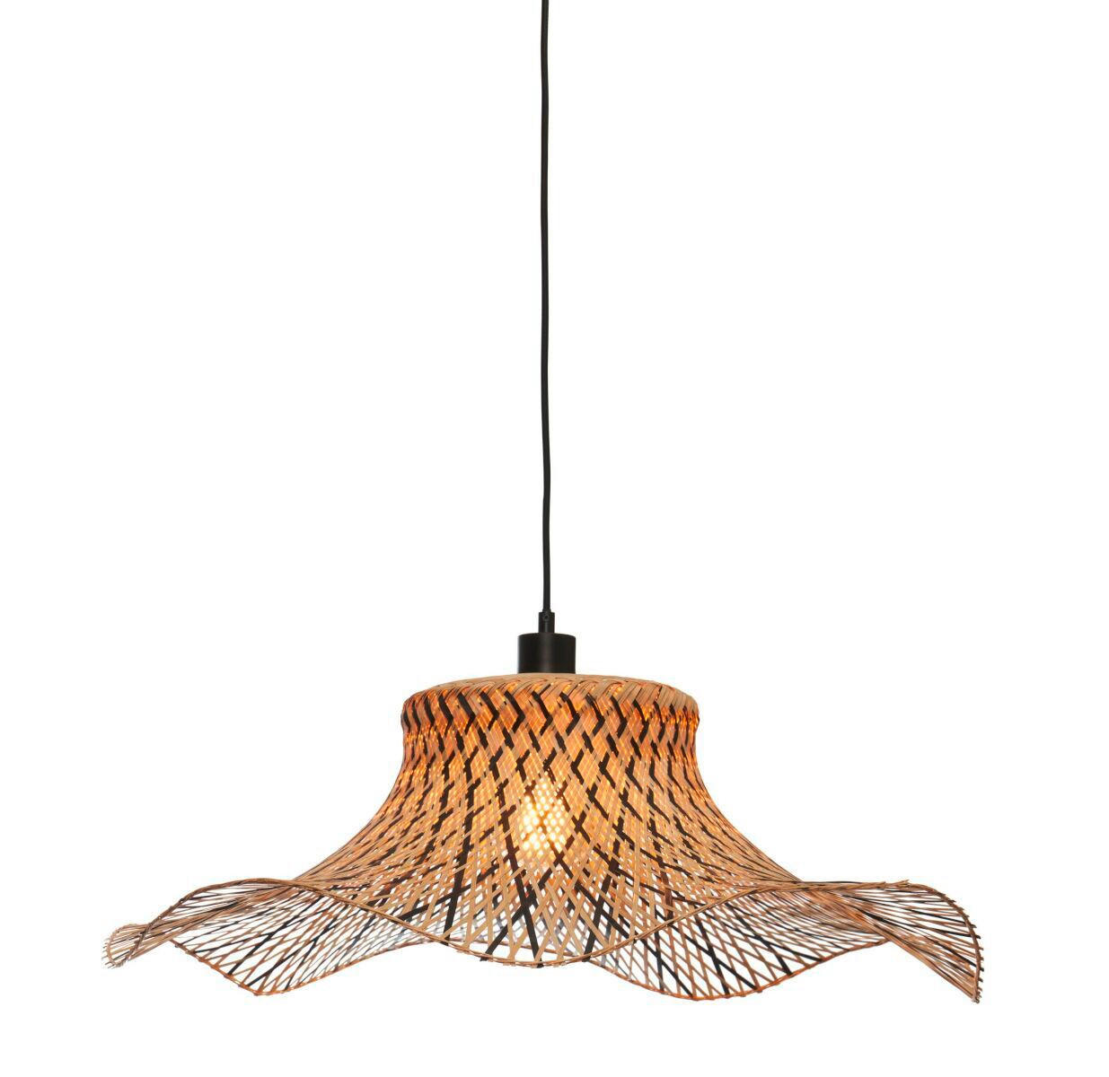 B-Ware Good & Mojo Hängelampe Pendelleuchte Lampe Ibiza ø 65 Cm Schwarz Natur