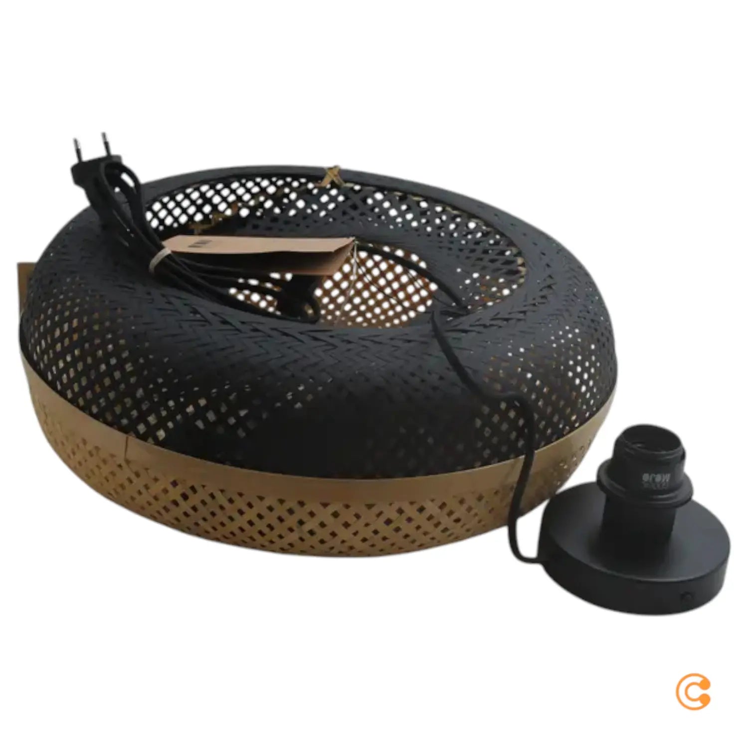 C-Ware Good & Mojo Palawan Wandleuchte Wandlampe Schwarz Creme Siehe Text/Foto
