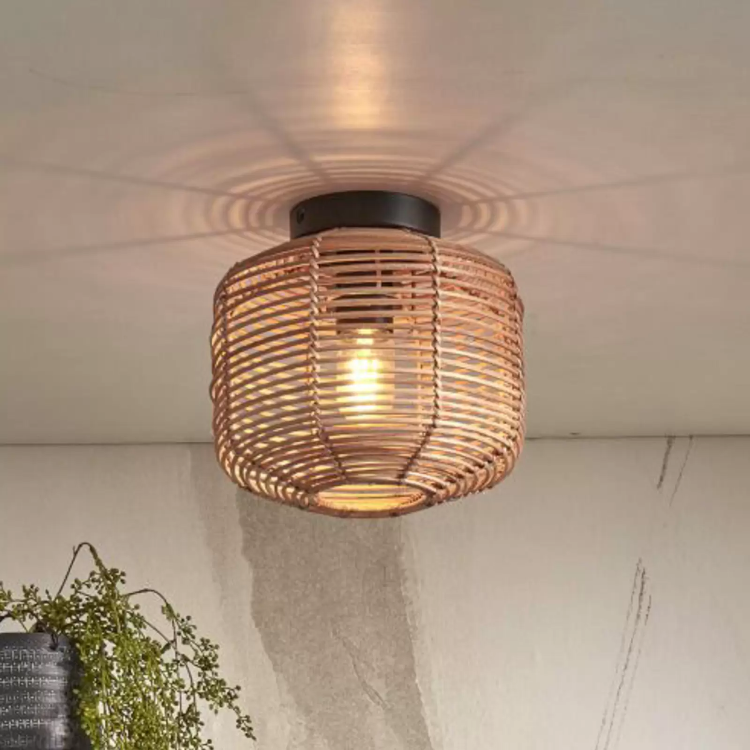 B-Ware Good & Mojo Tanami Deckenleuchte Deckenlampe Deckenlicht Lampe Led 25x20cm Natur