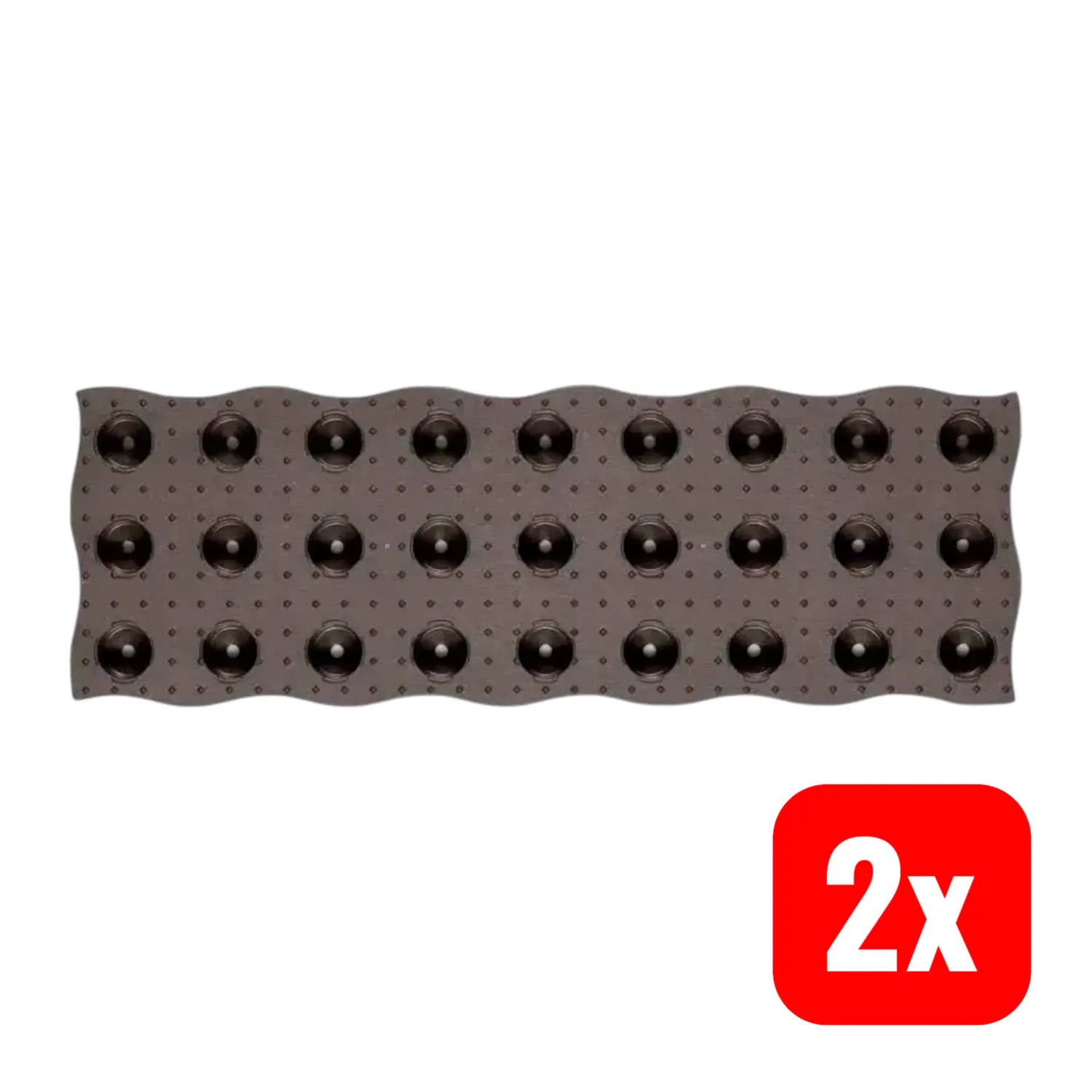 B-Ware Graf Beetplatte Beetumrandung Kunststoff Braun Maxi 70x24cm Belag 4 Stück 2 Sets