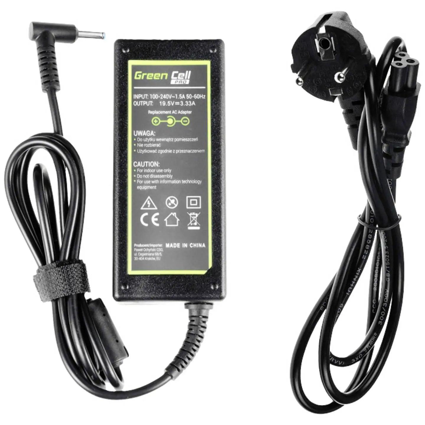 B-Ware Green Cell Pro Netzteil Ladegerät Notebook Hp Schwarz Stromversorgung Kabel 65 W