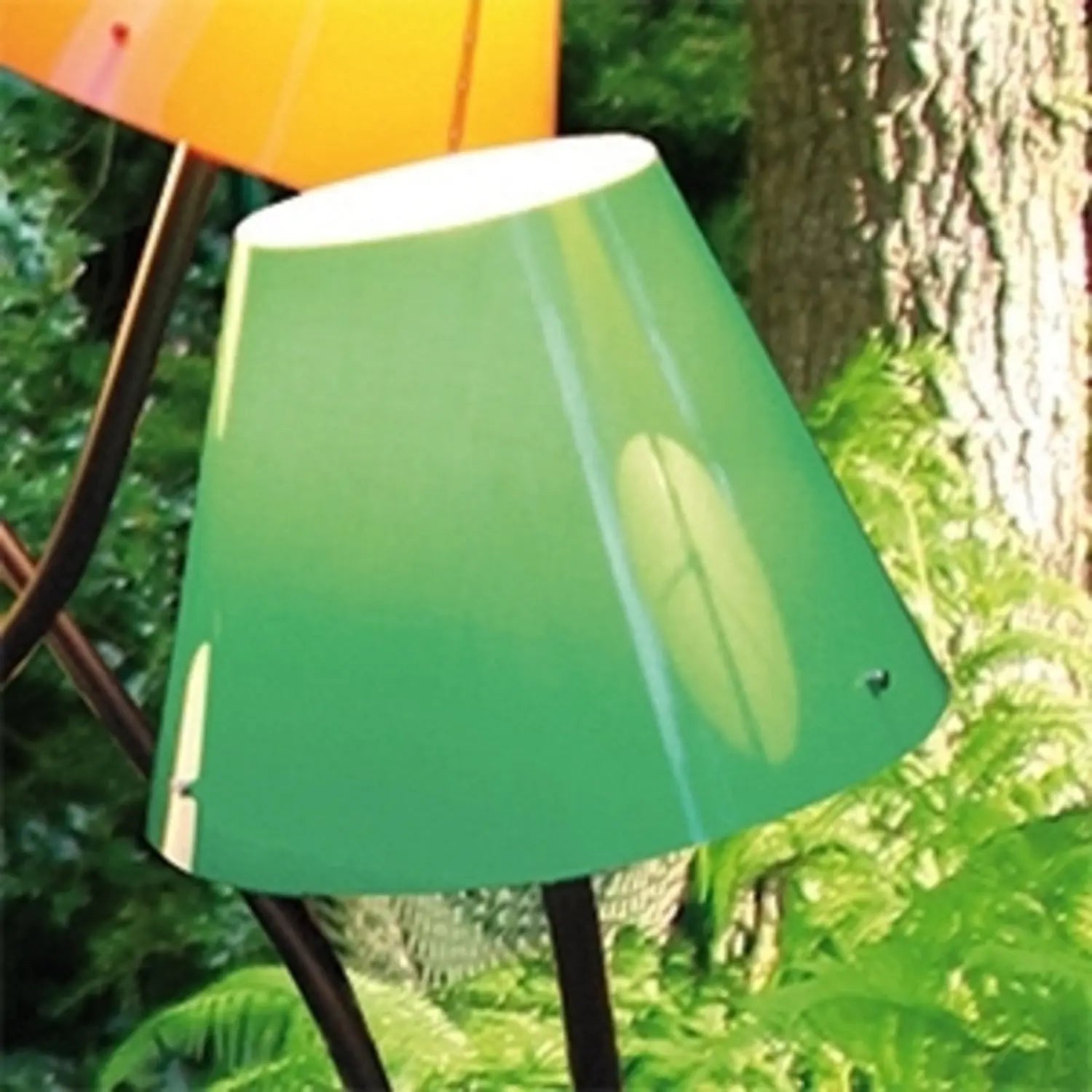 B-Ware Schirm Lampenschirm Top Light Außenleuchte Outdoor Grün Garten Kunststoff
