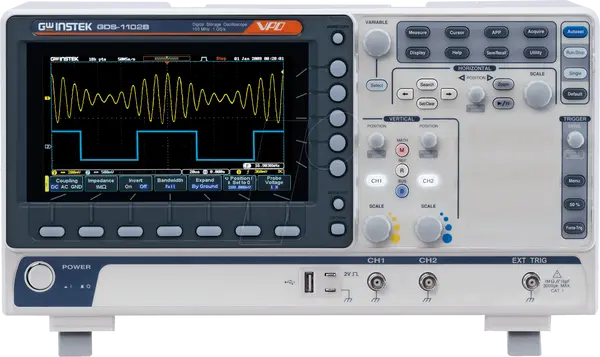 B-Ware Gw Instek Gds 1102 B Digital Oszilloskop 100 M Hz 1 G Sa/S 10 Mpts 8 Bit 1 St.