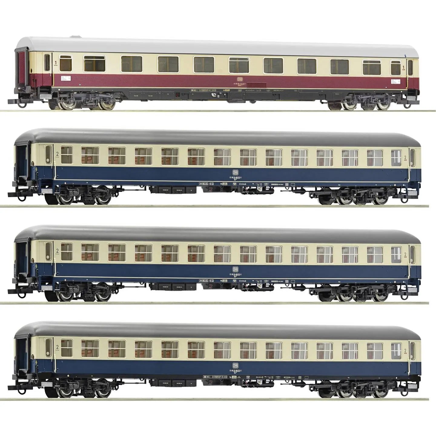 B-Ware Roco Wagenset Schnellzugwagen Personenwagen Set Ic 511 Chiemgau Db H0 4er Set