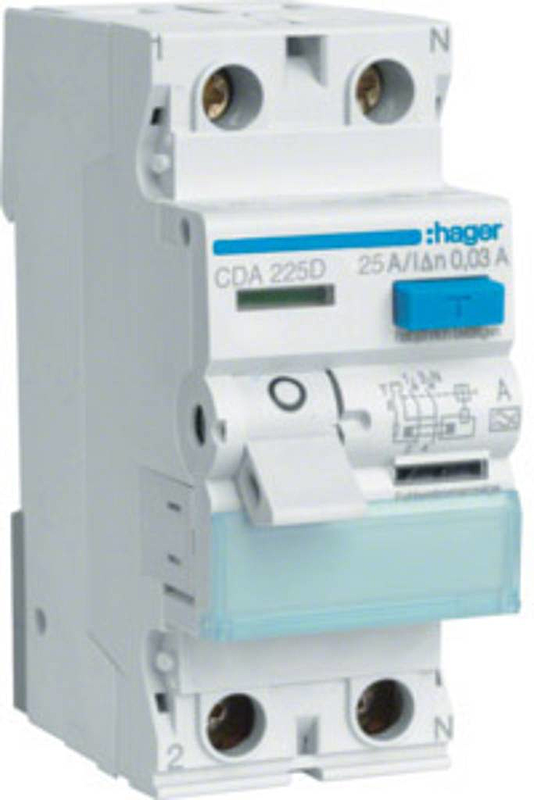 B-Ware Hager Cda225 D Fi Schutzschalter 2polig 25 A 0.03 A 230 V/Ac, 400 V/Ac