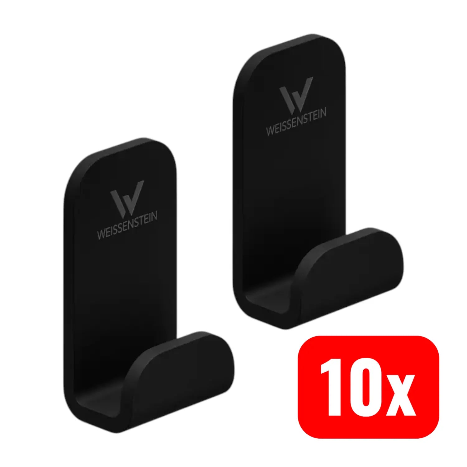 B-Ware Weissenstein Handtuchhalter Womo Schwarz Selbstklebend Edelstahl 2er Pack 10 Sets