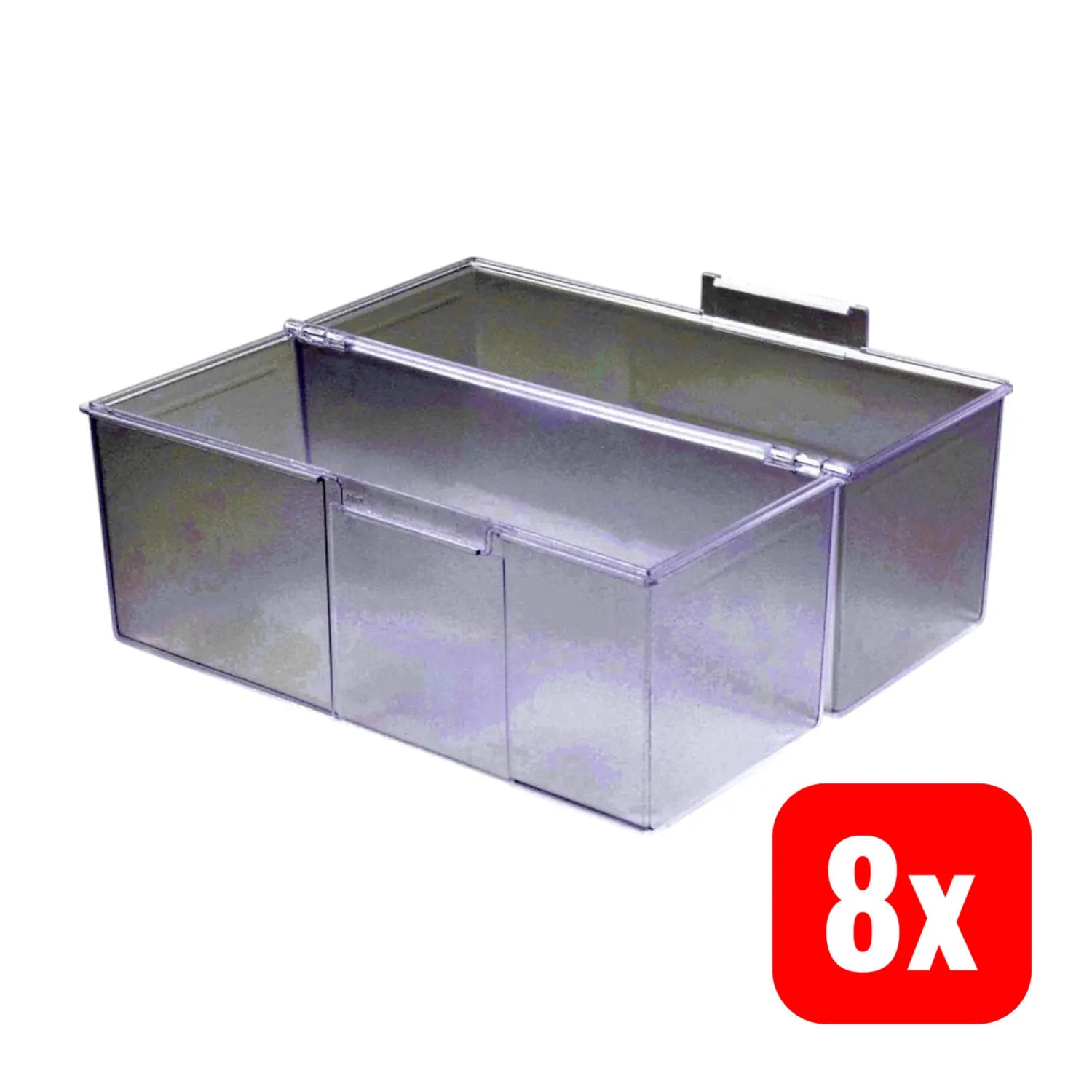 B-Ware Han 975 63 975 63 Karteibox Transluzent Klar Max. 500 Karten Din A5 Quer 8 Stück