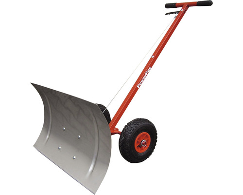 B-Ware Power Pac Hand Schneeschieber Sch74 Mit Reifen Inkl. Zubehör Gummileiste Set