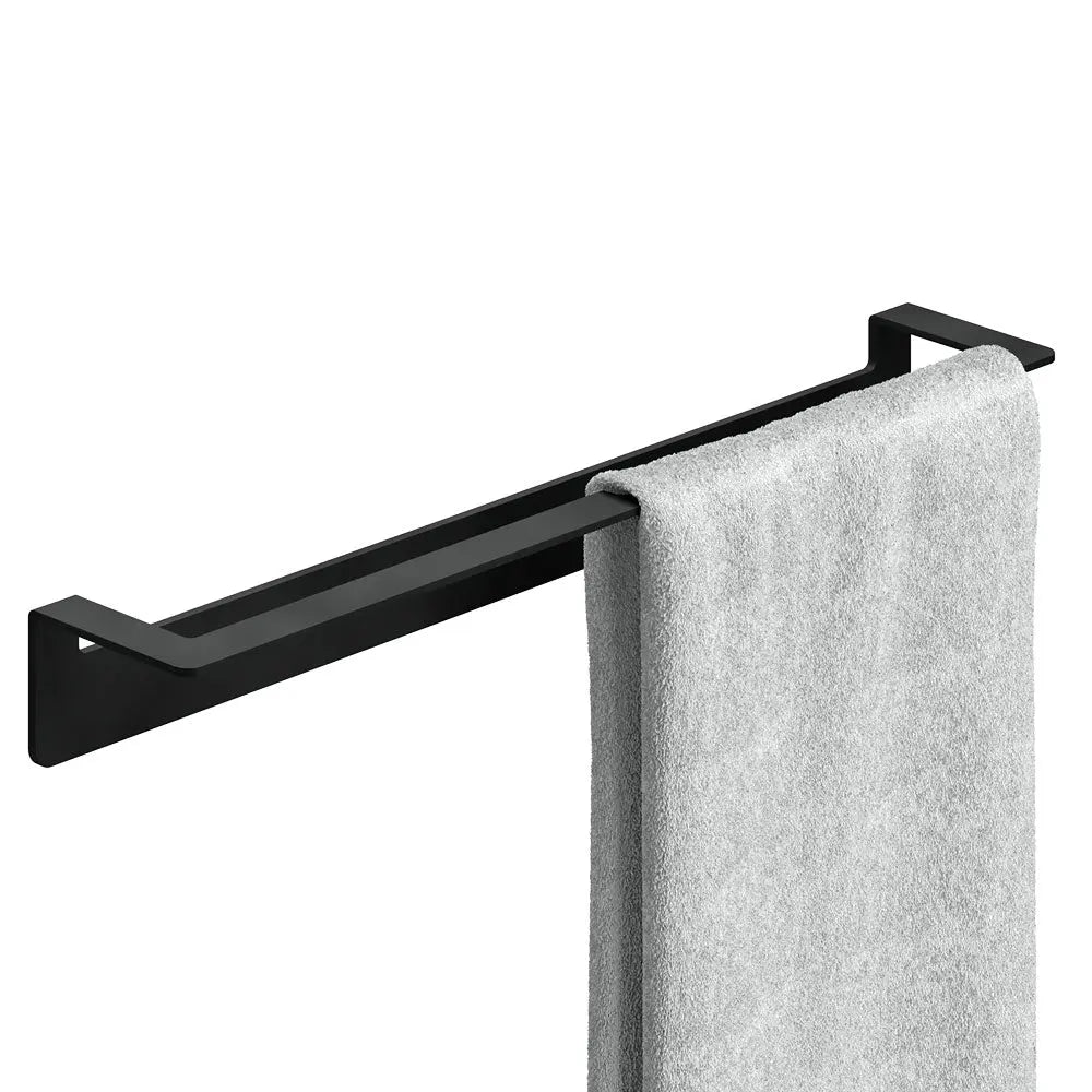 B-Ware Weissenstein Handtuchstange Halter Womo Schwarz 45cm Edelstahl Selbstklebend
