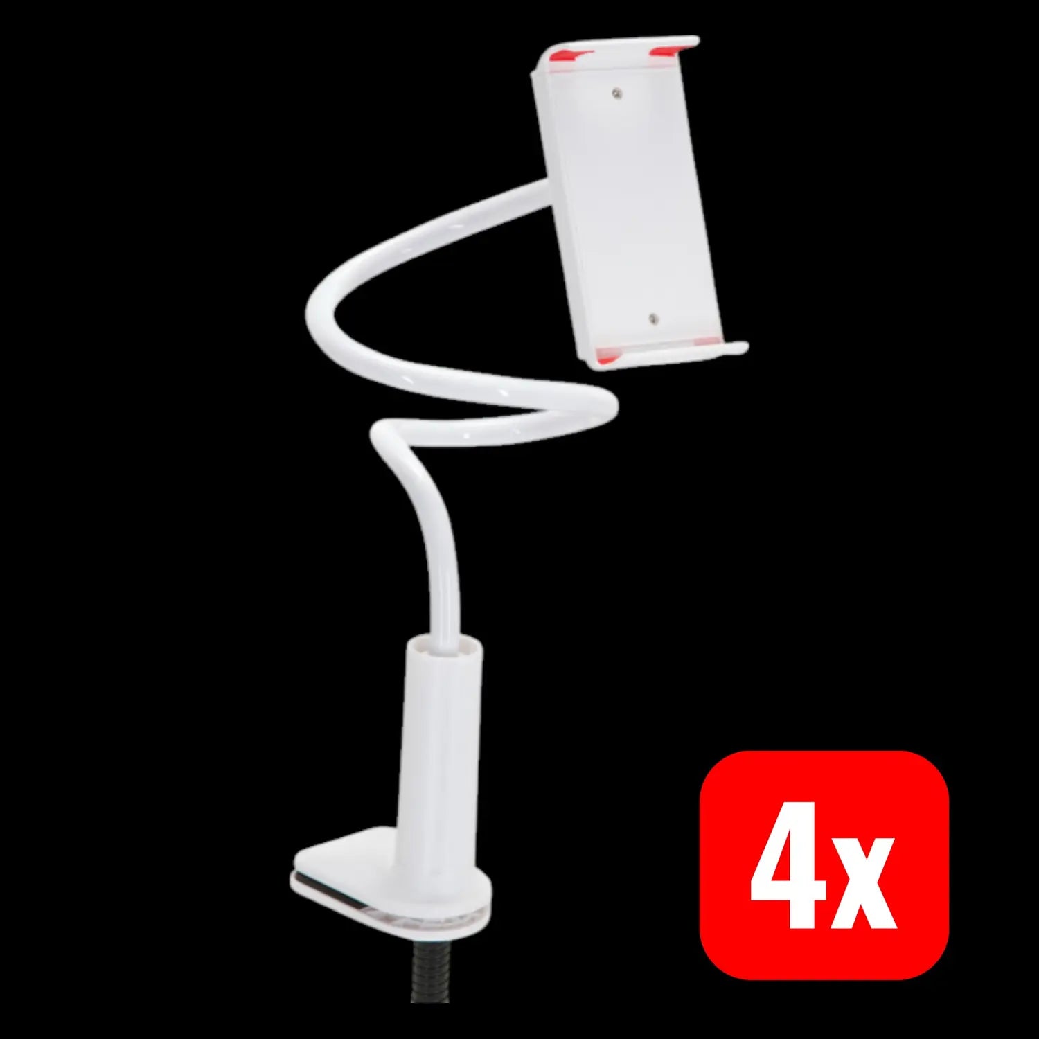 B-Ware Hjh Office Handyhalterung Flexmobi I Mit Klemmfuß / Schwanenhals Abs 4 Stück