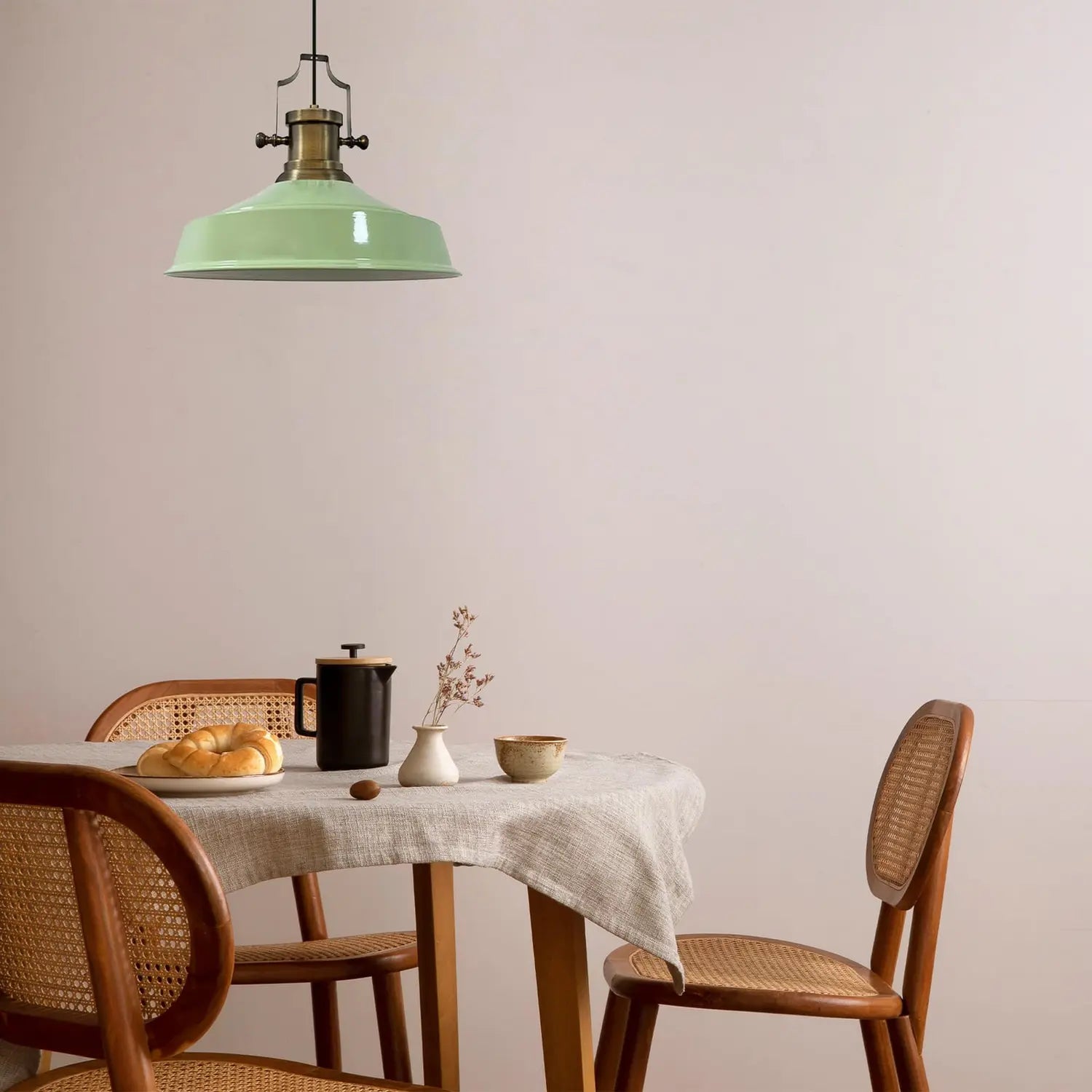 B-Ware Royaltec Hängelampe Pendelleuchte Augusta Metall Mintgrün Vintage E27 Led ø 40cm