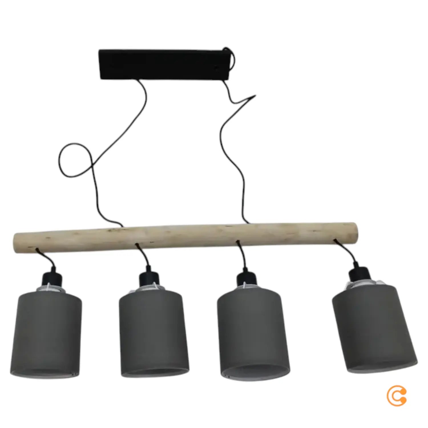 B-Ware Hängelampe Tribu Hängeleuchte Green Papierschirme Lampe Vierflammig