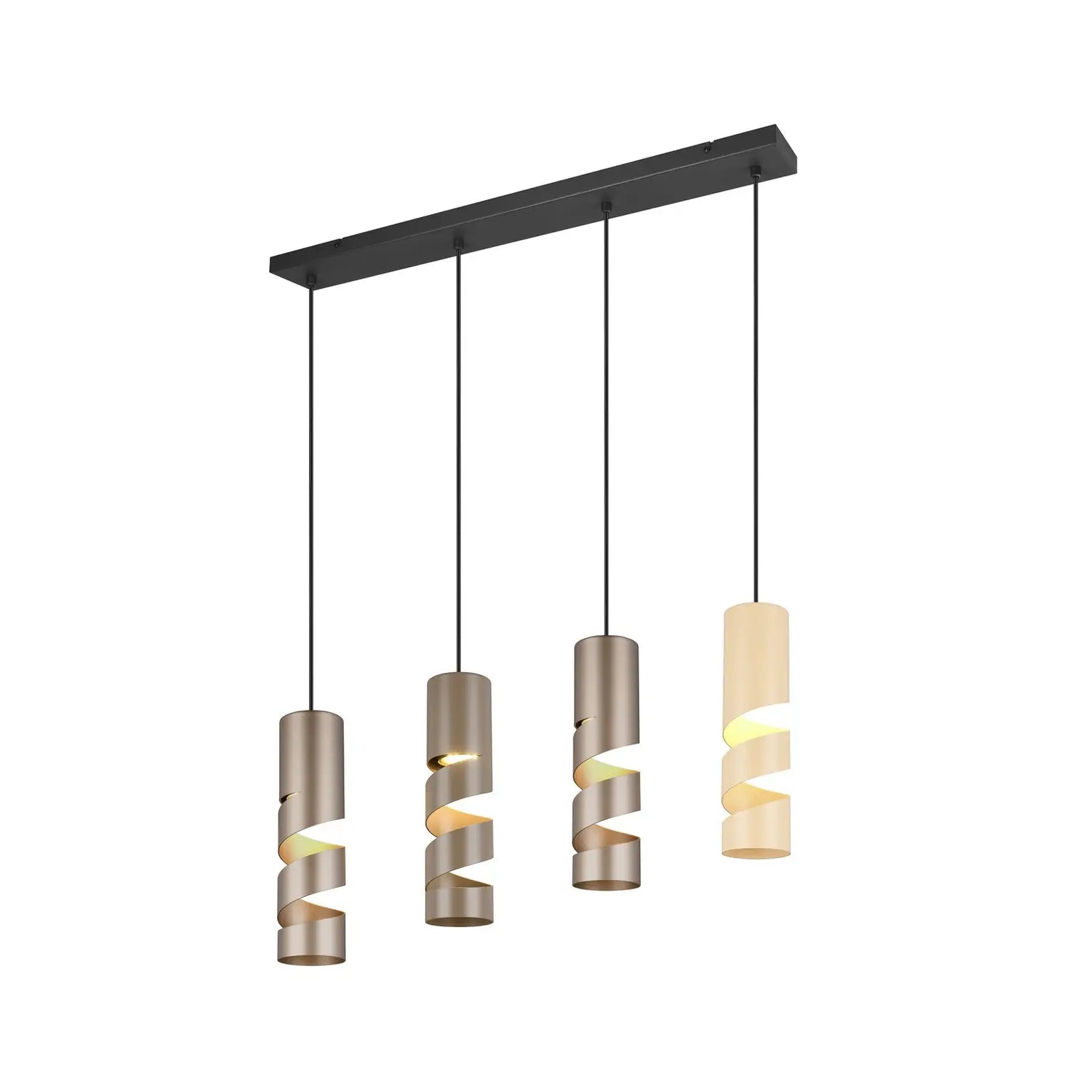 B-Ware Trio Lighting Hängeleuchte Pendelleuchte Stream Multicolor Metall L80cm 4 Flg710