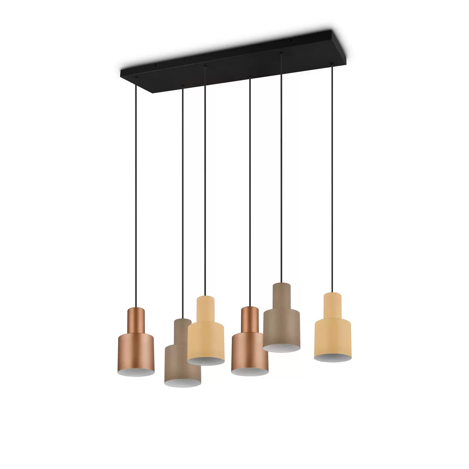 B-Ware Trio Lighting Hängeleuchte Agudo Multicolor 6 Flammig Versetzt Hängelampe Lampe