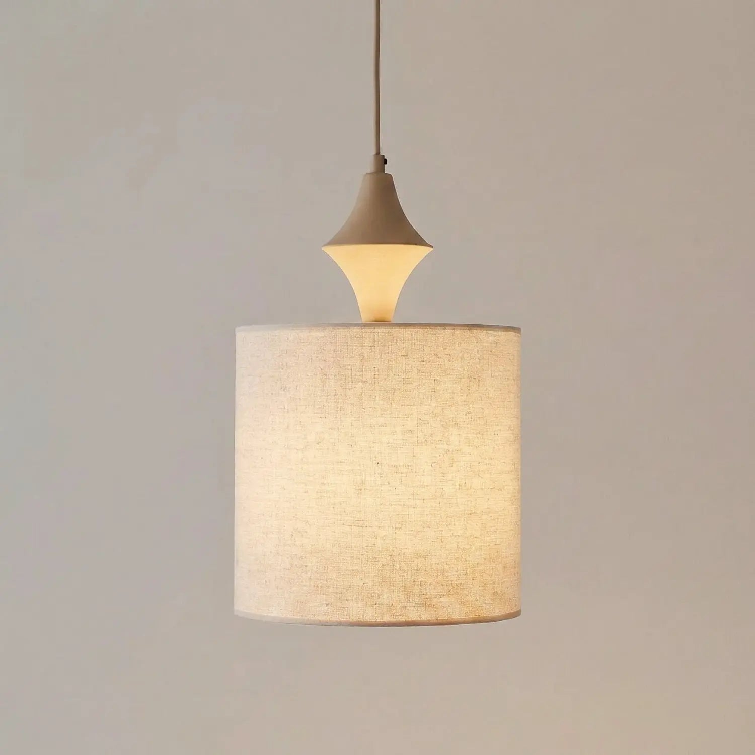 B-Ware Amura Hängeleuchte Pendelleuchte Leuchte Leinen Beige Sand Lampenschirm E27348