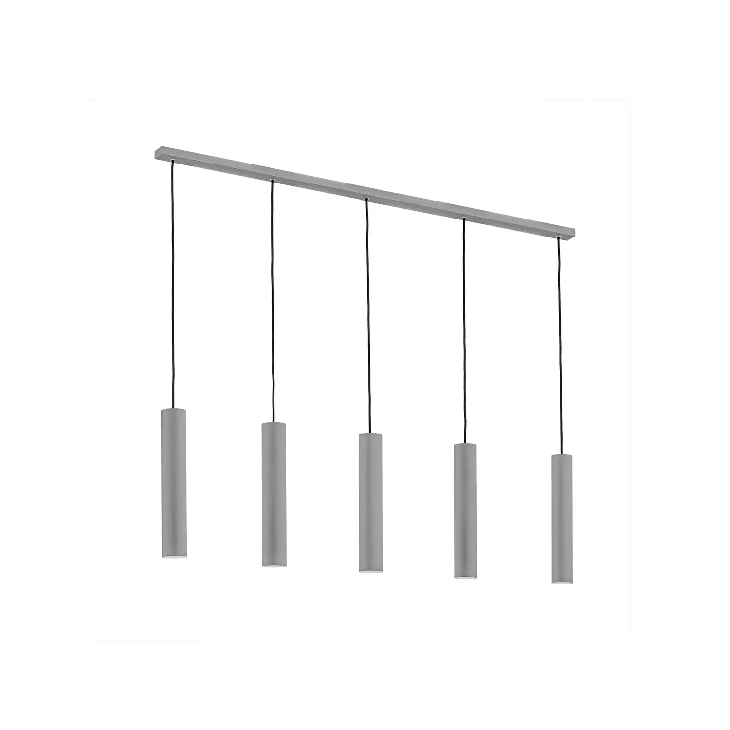 B-Ware Hängeleuchte Brenta Pendelleuchte Grau Stahl Gu10 Led Lampe 110 Cm 5 Flammig