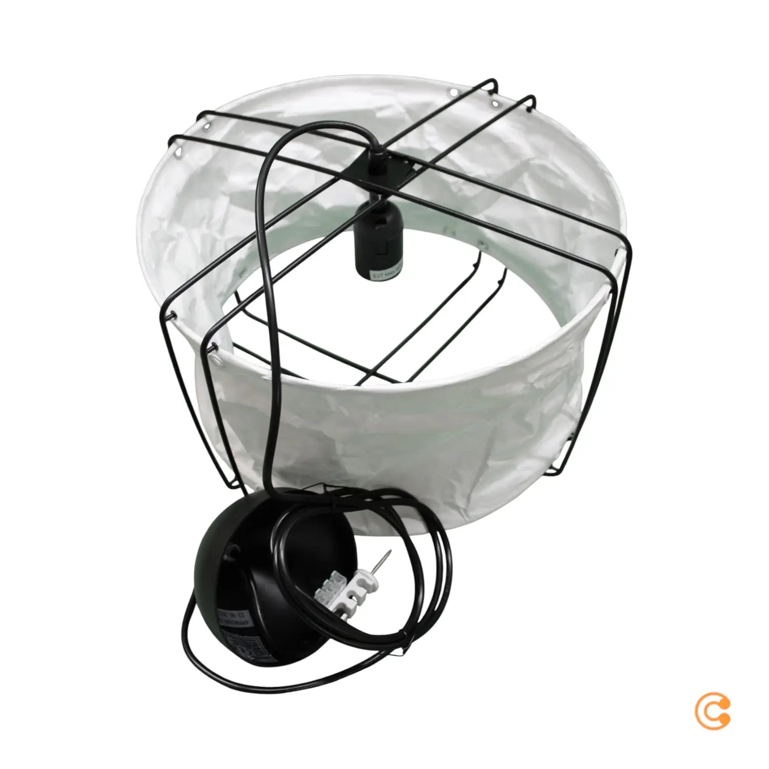 B-Ware Nordlux Pendelleuchte Hängelampe Cardine Weiß Schwarz Textil Metall E27 Led 35cm