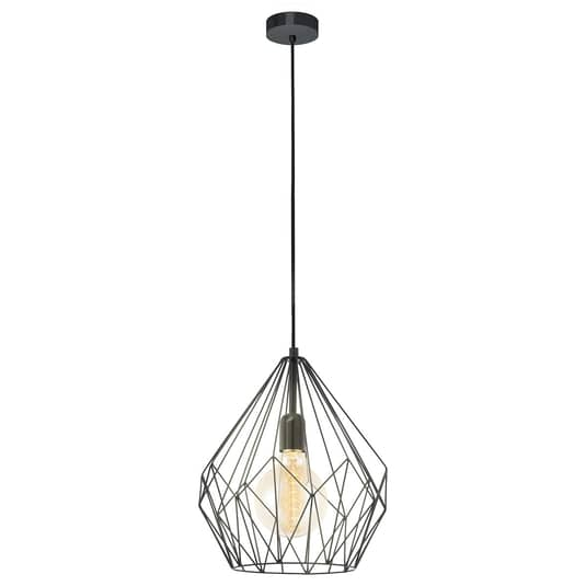 B-Ware Eglo Hängeleuchte Carlton Pendelleuchte Deckenlampe Käfigdesign Leuchte Schwarz
