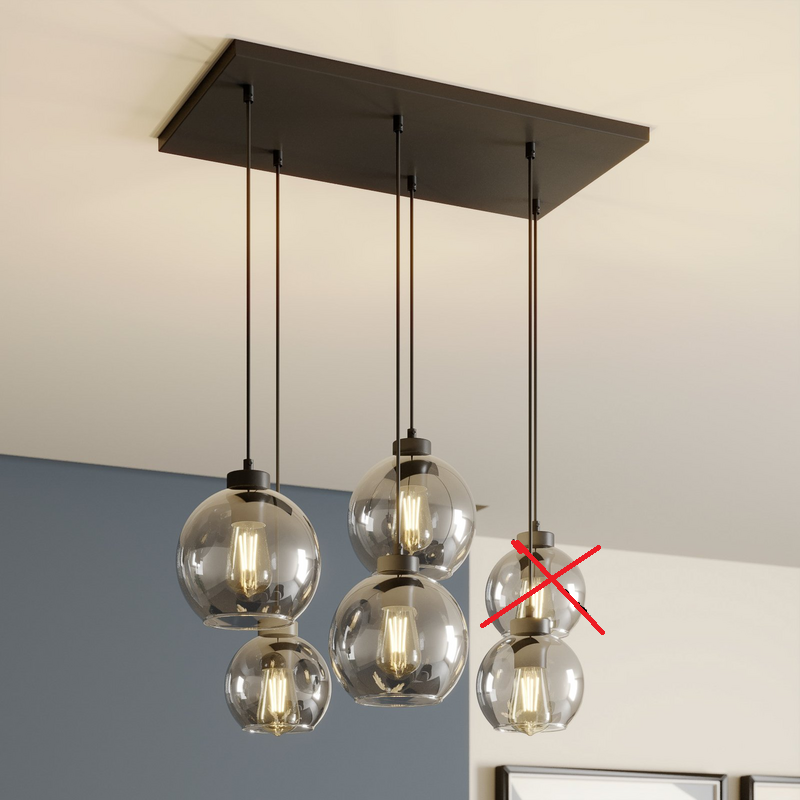 B-Ware Euluna Hängeleuchte Cubus Hängelampe Lampe Leuchte Sechsflammig Siehe Text/Foto