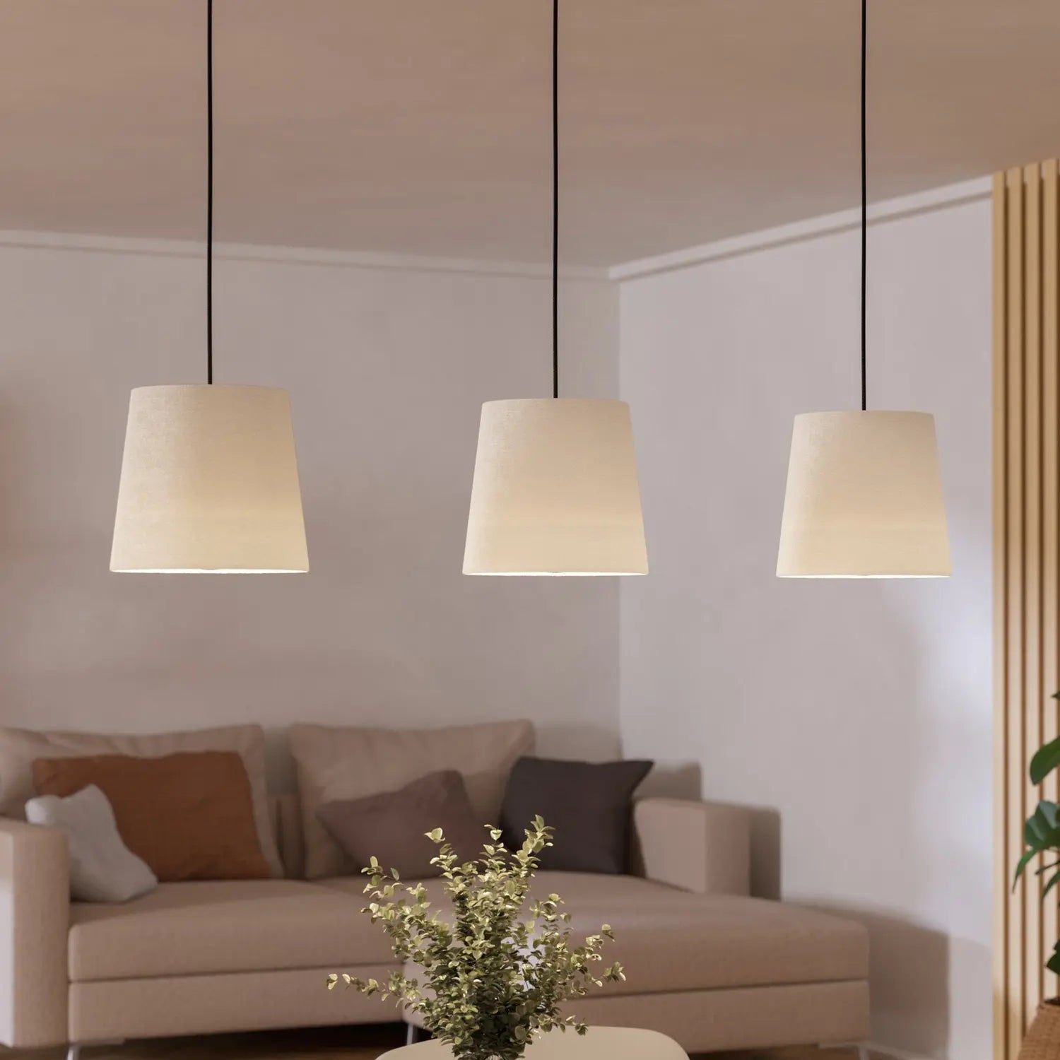 B-Ware Eglo Hängeleuchte Febres Hängelampe Leuchte Lampe Länge 88cm Schwarz/Weiß 3 F748