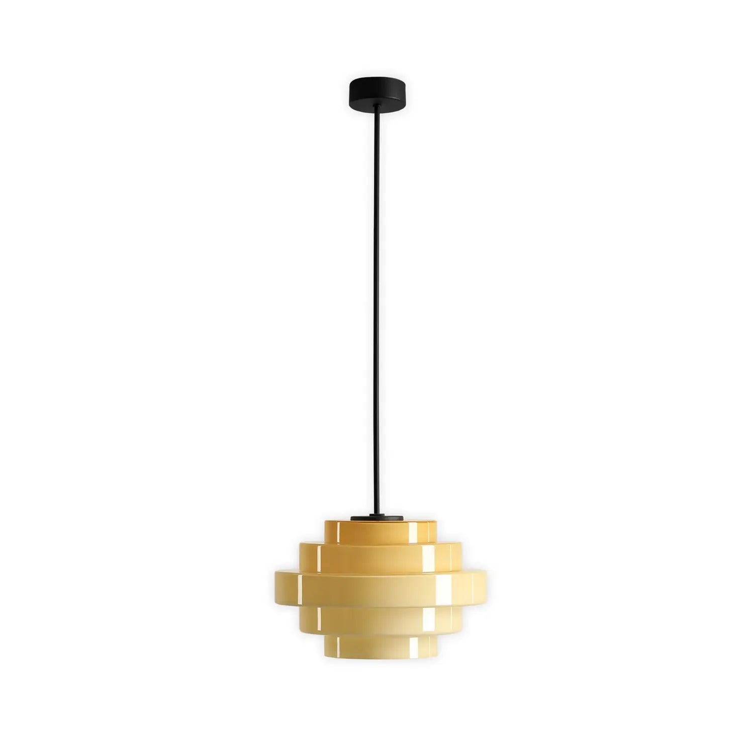 B-Ware Aldex Hängeleuchte Pendelleuchte Filo ø28cm Glas Deckenlampe Leuchte Gelb Met865