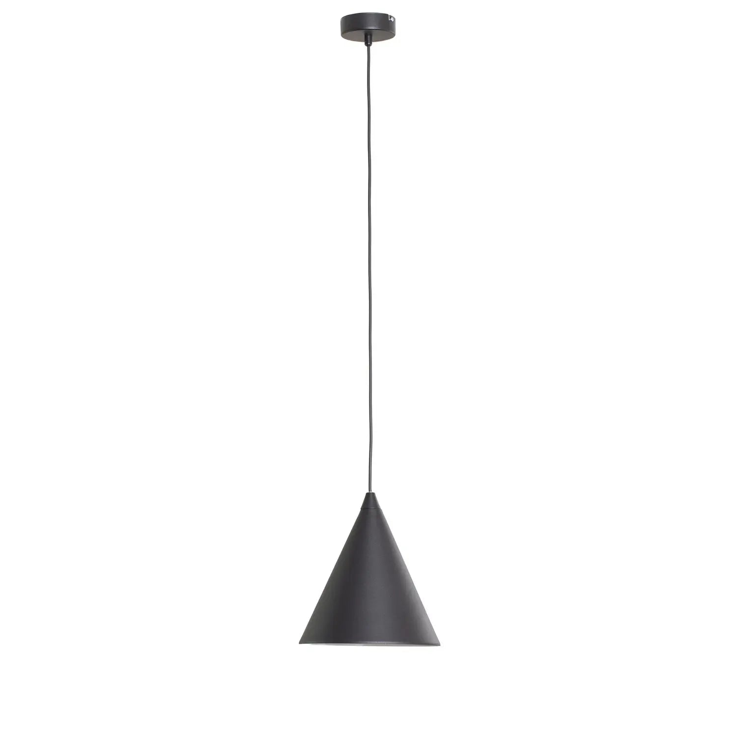 B-Ware Hängeleuchte Pendelleuchte Form Deckenlampe Metall Kegel Form E27 ø24cm Schwarz