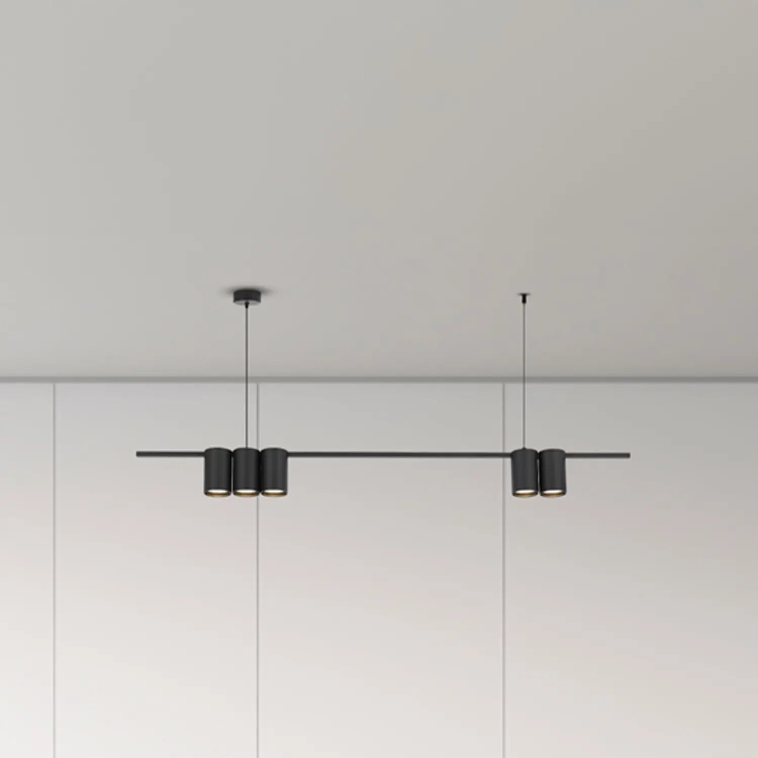 B-Ware Genesis Hängeleuchte Pendelleuchte Lampe Schwarz Aluminium Wohnzimmer 100 Cm