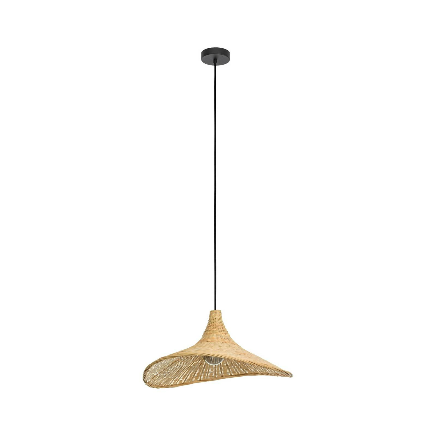 B-Ware Eglo Hängeleuchte Haxey Pendelampe Deckenlampe Leuchte Bambusschirm ø50cm