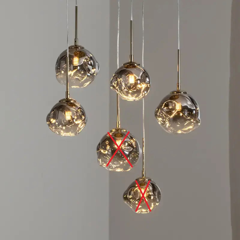 B-Ware Hängeleuchte Herman Pendelleuchte Lampe 6 Flammig Goldfarben Siehe Text/Foto
