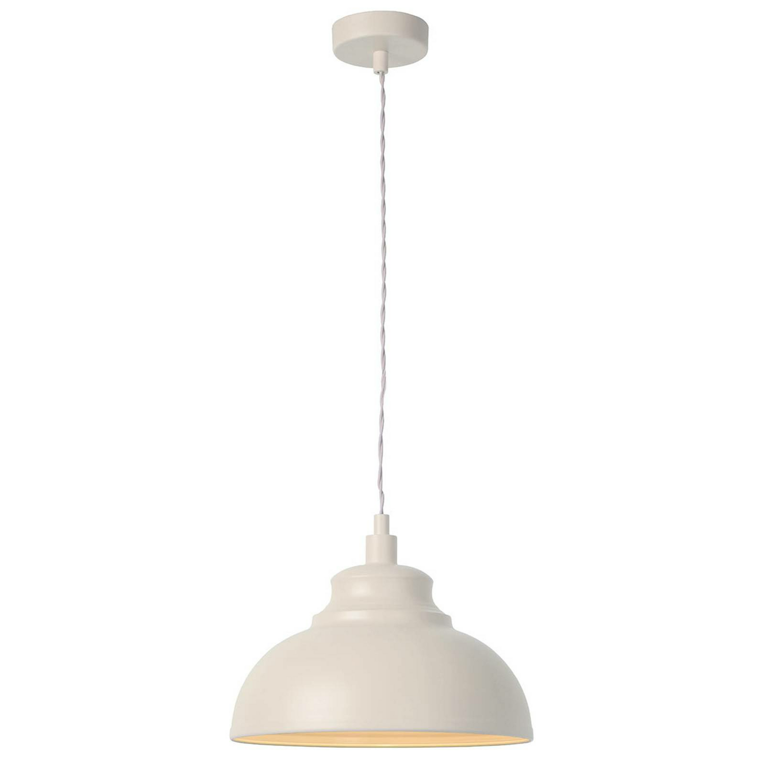 B-Ware Lucide Hängeleuchte Isla Hängeleuchte Lampe Wohnzimmerlampe E14 Metallschirm Wei