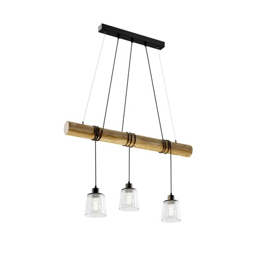 B-Ware Euluna Hängeleuchte Karrl Deckenlampe Pendelleuchte Deckenlampe 3 Flg Klar Braun