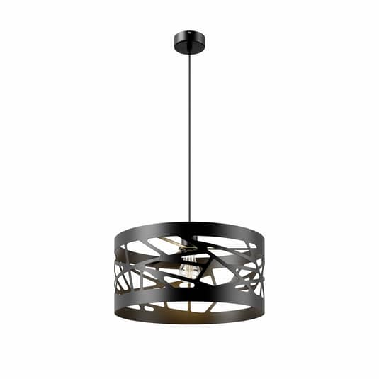 B-Ware Euluna Hängeleuchte Modul Frez Musterschirm ø 39 Cm Schwarz Hängeleuchte Lampe E