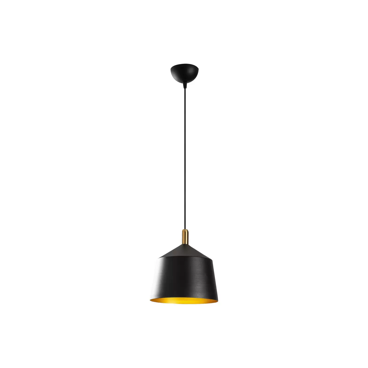 B-Ware Hängeleuchte Saglam 3720 1 Flg. ø25cm Schwarz/Gold Deckenleuchte Hängelampe