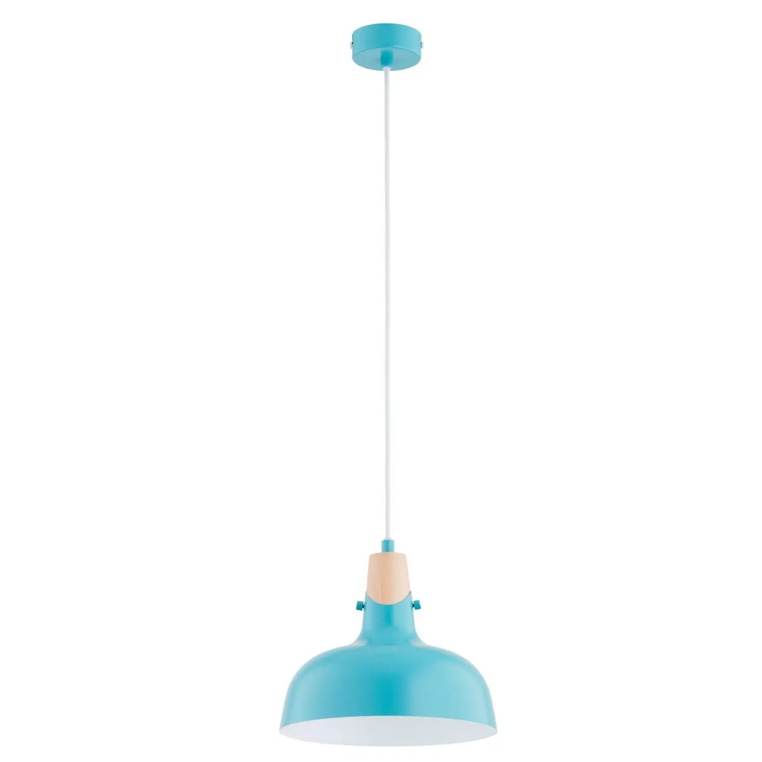 B-Ware Hängeleuchte Pendelleuchte Solo Gem Hellblau Metall ø 23 Cm E27 Led Leuchte