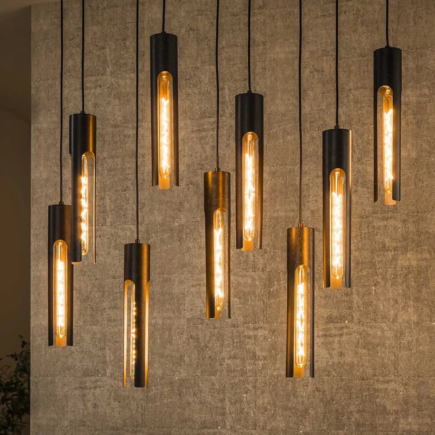 B-Ware Zijlstra Hängeleuchte Pendelleuchte Tube Deckenlampe 100x18cm Metall 9 Flammig