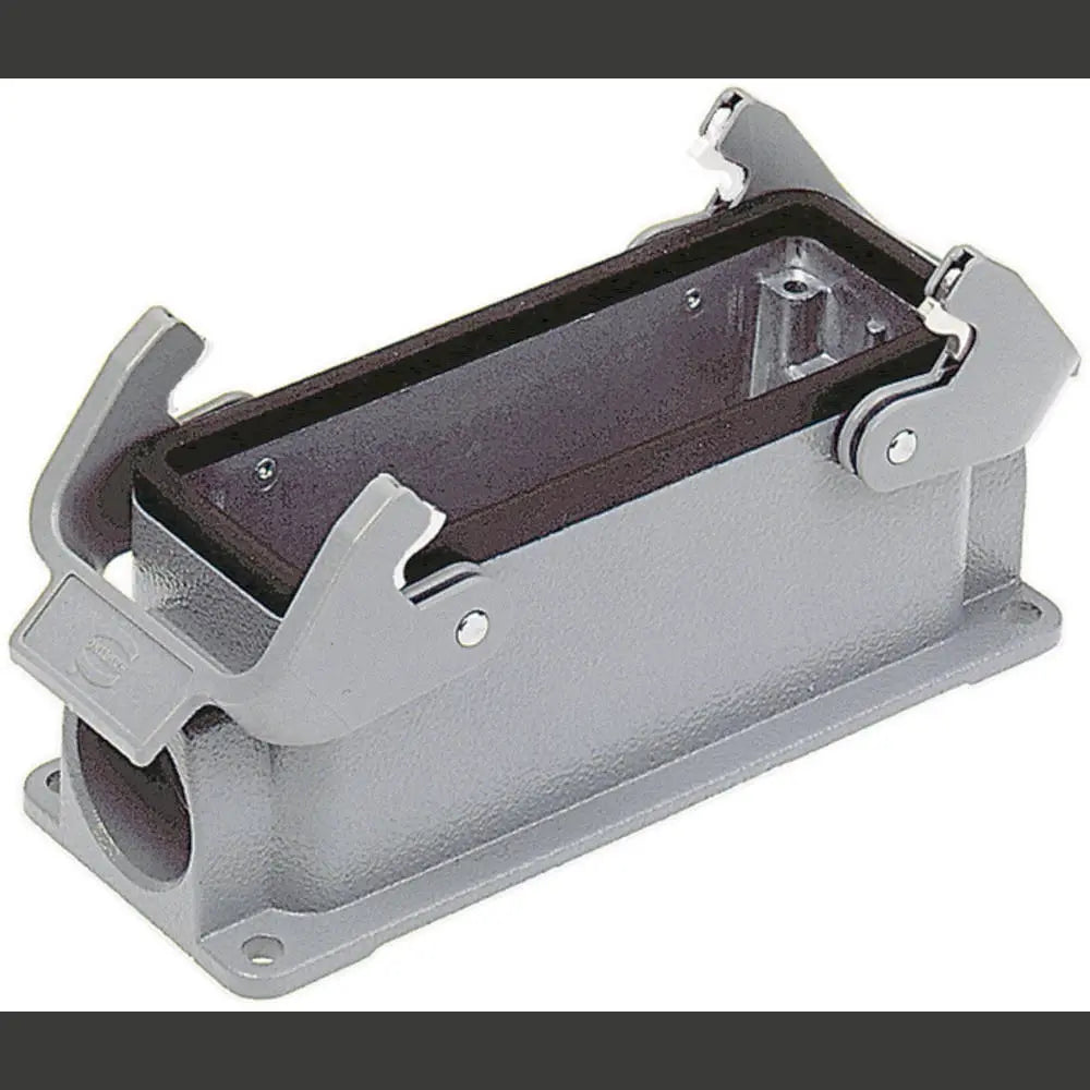 B-Ware Harting Sockelgehäuse Gehäuse Unterteil Steckverbinder Grau Seitlich Ip65