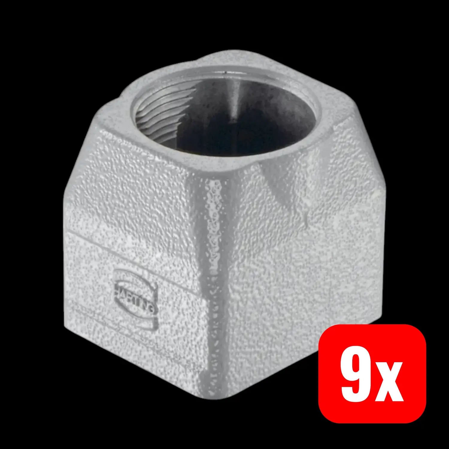 B-Ware Harting Tüllengehäuse Gehäuse 19 14 002 0402 M32 Modular Twin 9 Stück