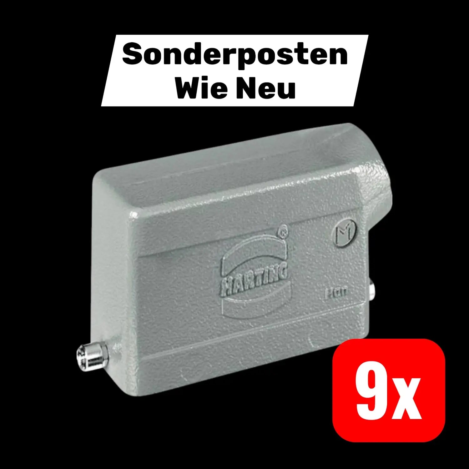 B-Ware Harting Tüllengehäuse 1930024154 Han 24 B Gs R M25 Grau 9 Stück