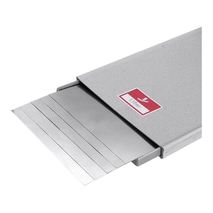 B-Ware Hasberg Unterlagsfolien Set Fühlerlehrenband Edelstahl 150x500mm 0 4mm 5 Blatt